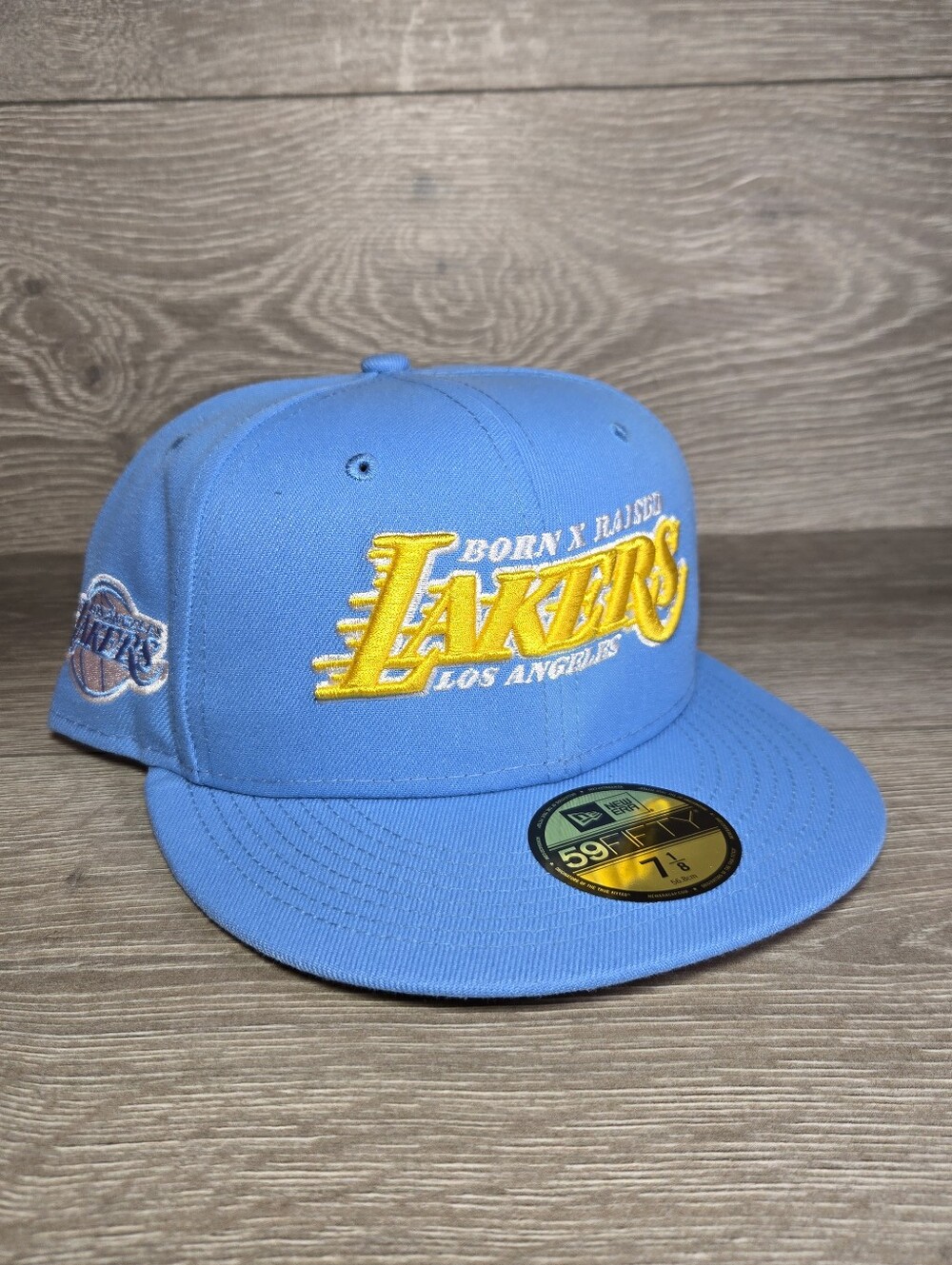 Born x Raised x Los Angeles Lakers New Era Fitted 59FIFTY Hat Size 7 1/8 New